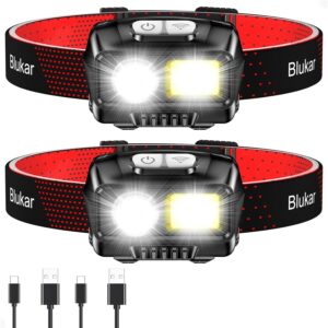 Blukar LED Headlamp Rechargeable, 2000L Super Bright Headlight Flashlight