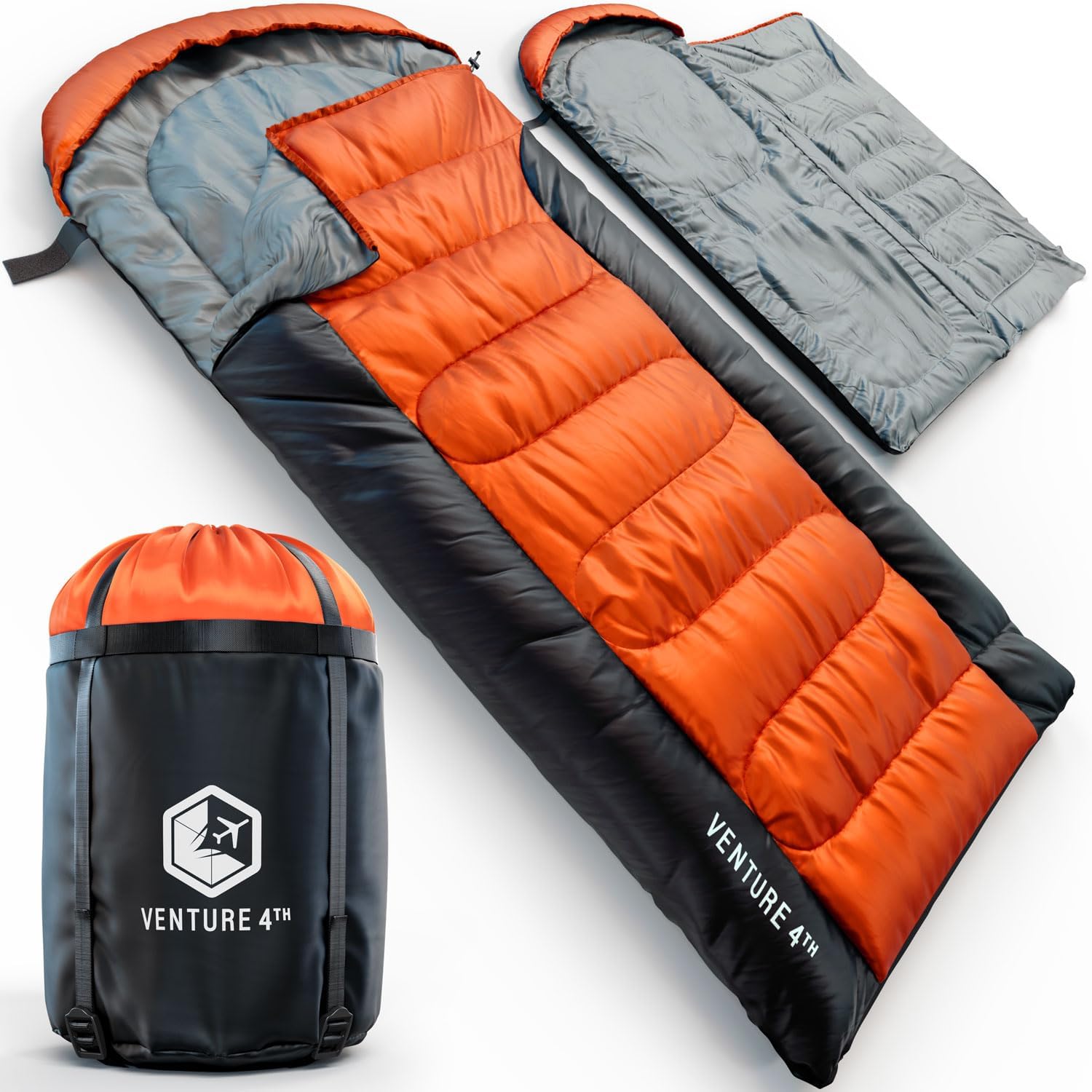 VENTURE 4TH Backpacking Sleeping Bag for Camping - Single, XXL & Double