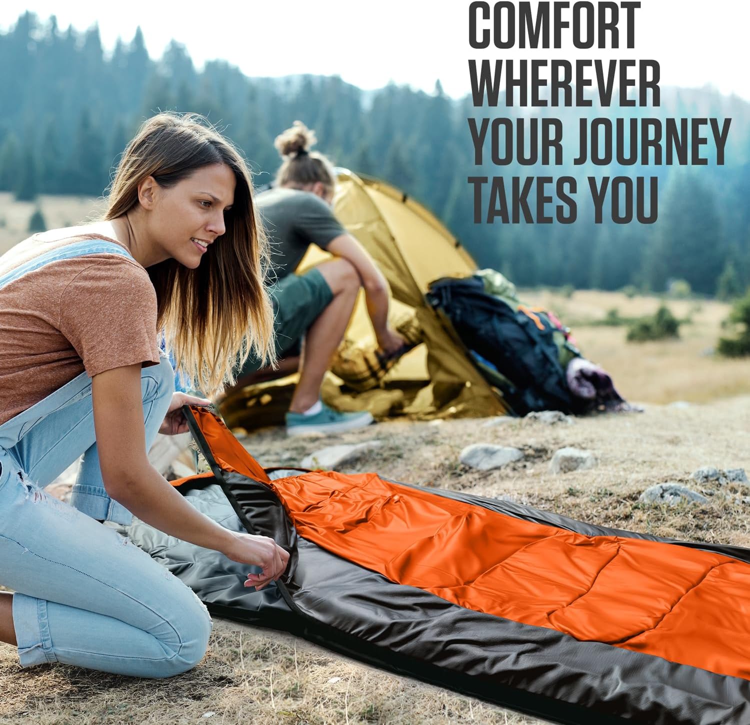 VENTURE 4TH Backpacking Sleeping Bag for Camping - Single, XXL & Double - Image 4