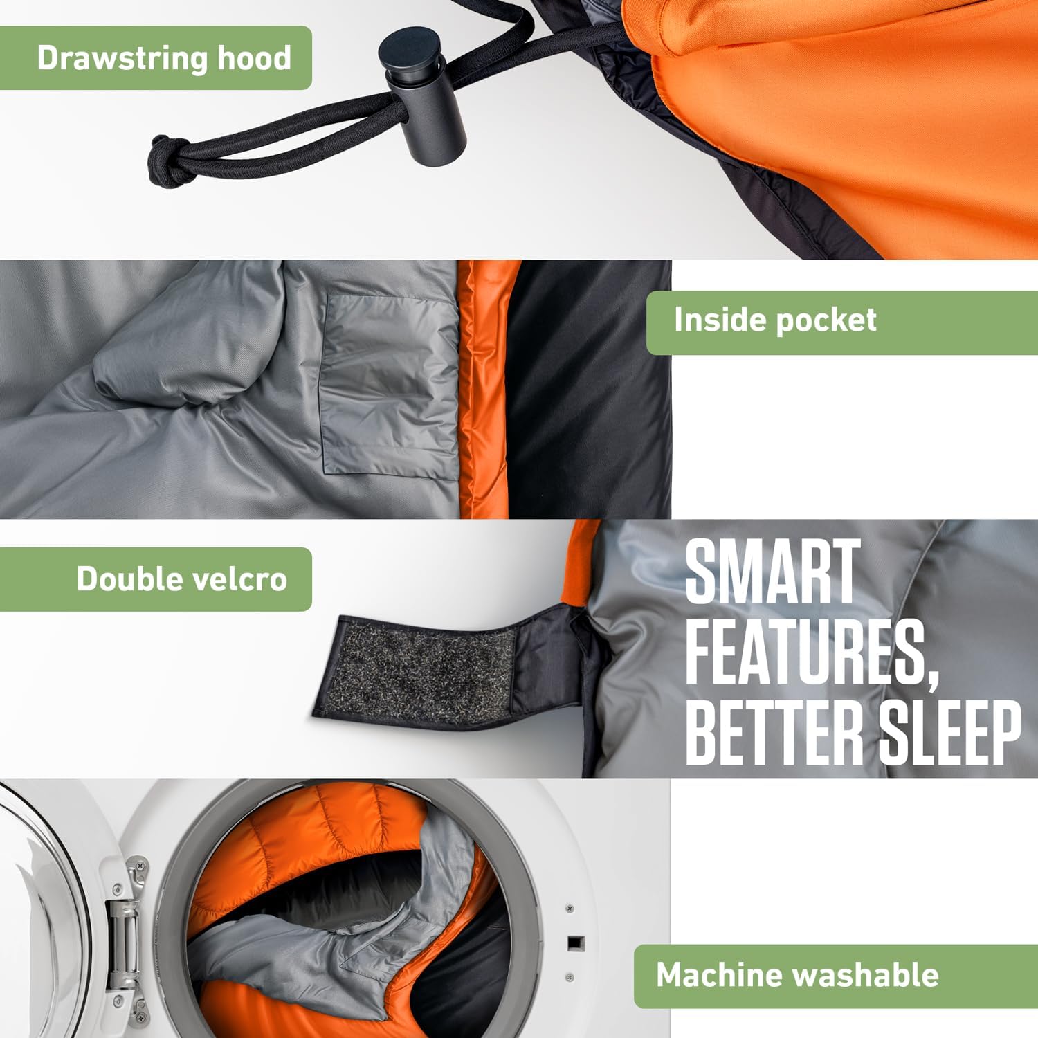 VENTURE 4TH Backpacking Sleeping Bag for Camping - Single, XXL & Double - Image 5