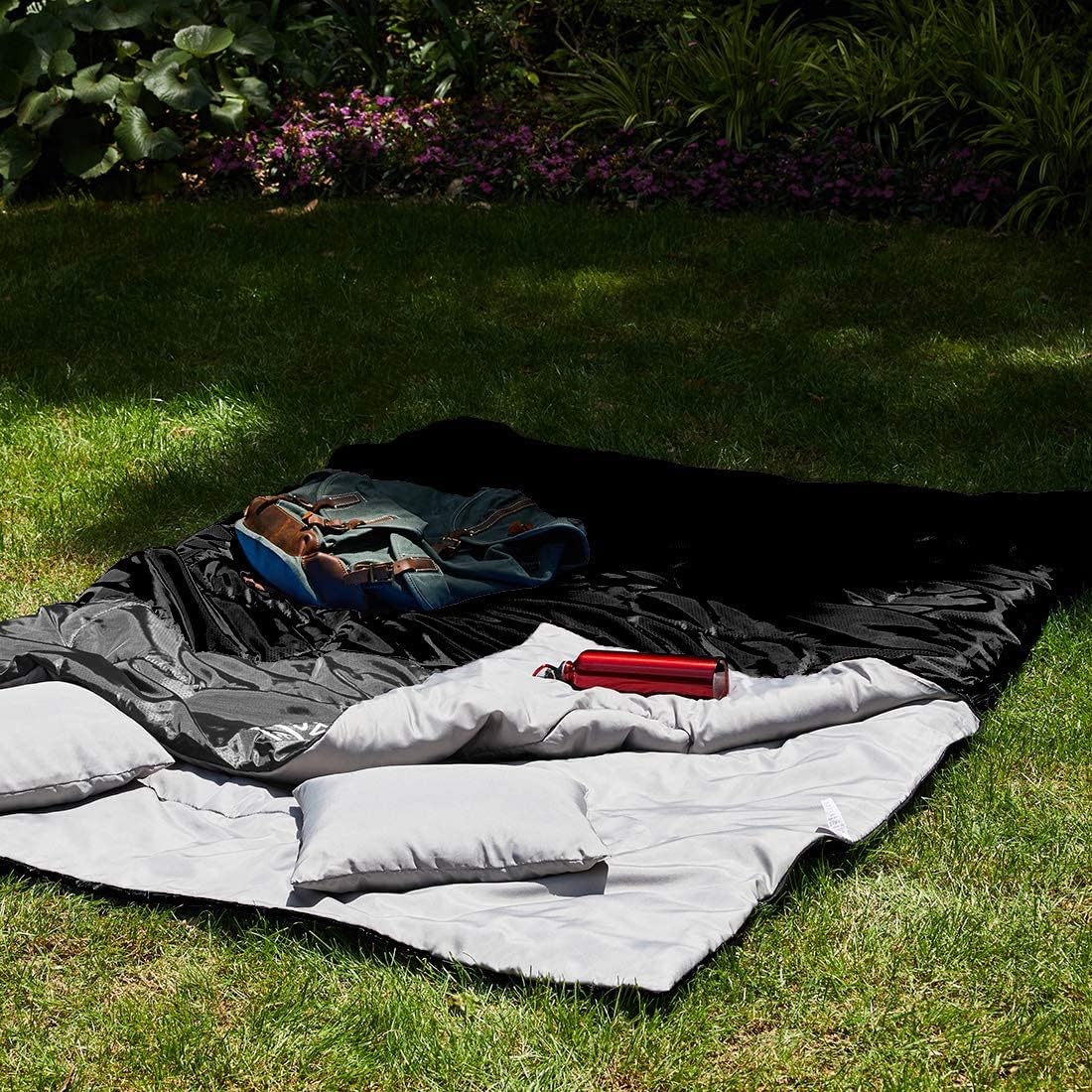 oaskys Double Sleeping Bag for Adults with 2 Pillows - Queen Size XL Waterproof Sleeping Bag for All Season Camping Hiking Backpacking 2 Person Sleeping Bags for Cold Weather & Warm - Image 2